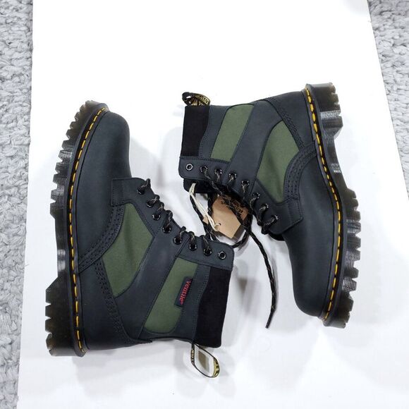 READ Dr. Martens Made In England Ventile Padded Panel Green Black UK Size 9 Doc - Picture 7 of 11